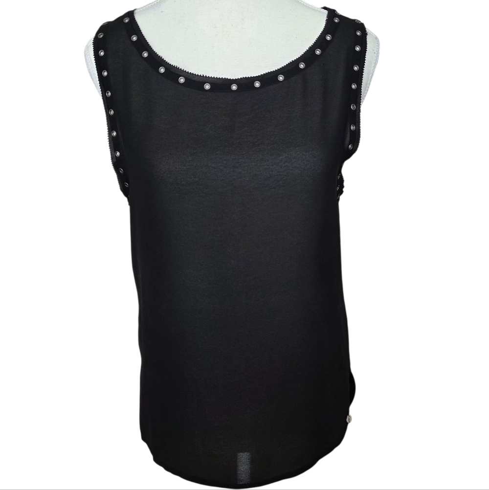 Dex Black Grommet Tank Top Size XS
